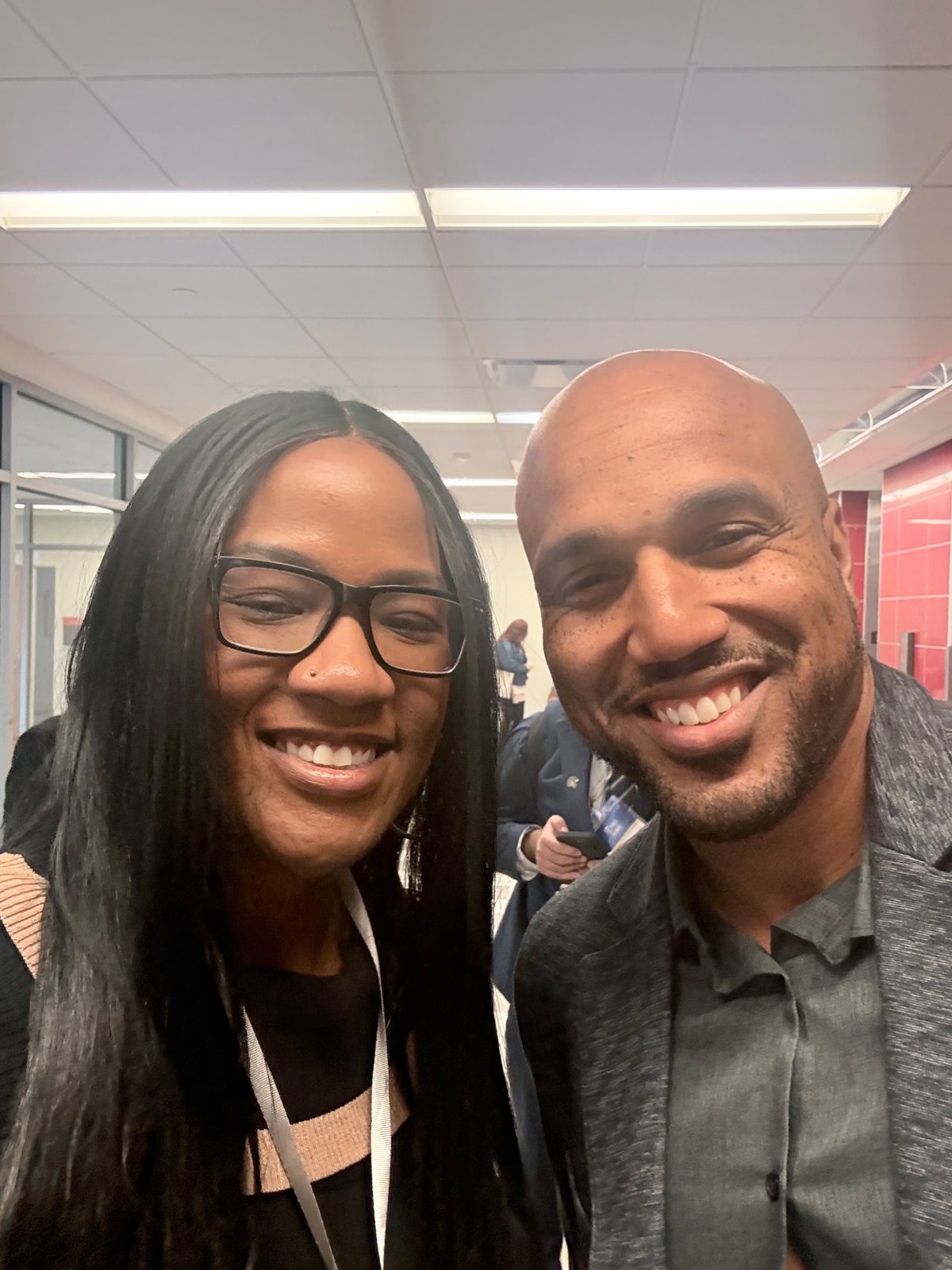 Kimberly J. Lewis with keynote speaker Arel Moodie at the 2026 NSLS summit